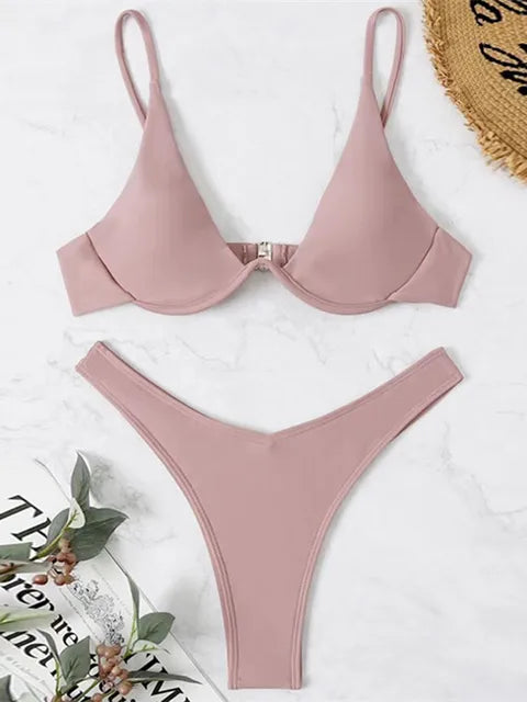 Aliams | Bügel-Bikini-Set: Push-Up-Bh und Tanga-Bademode für Damen