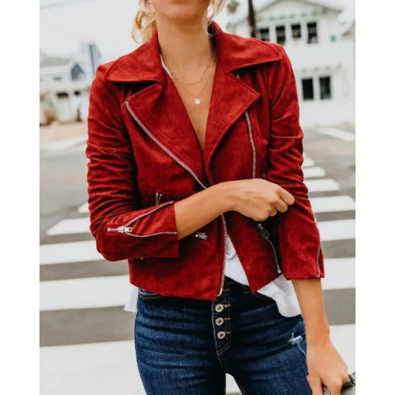 Aliams | Stylische Herbst-Motorradjacke für Damen