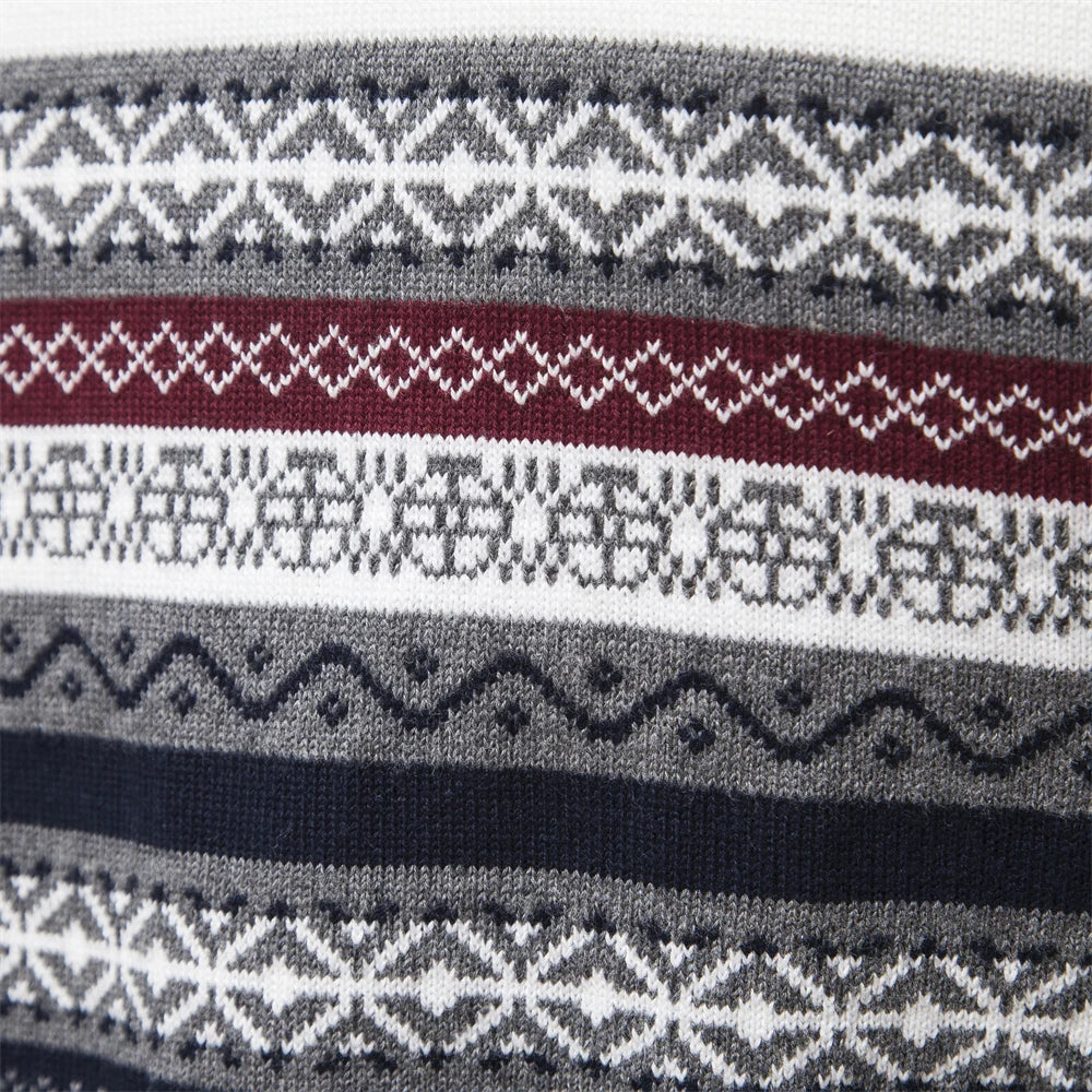 Hochwertiger Pullover Mit Retro-Muster