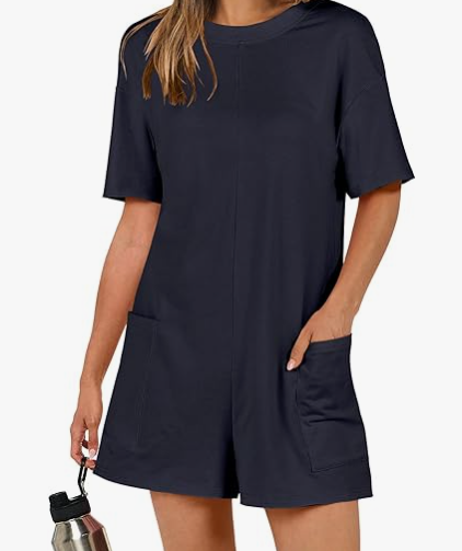 Oversized Sommer-Shortsanzug Mit T-Shirt-Stil