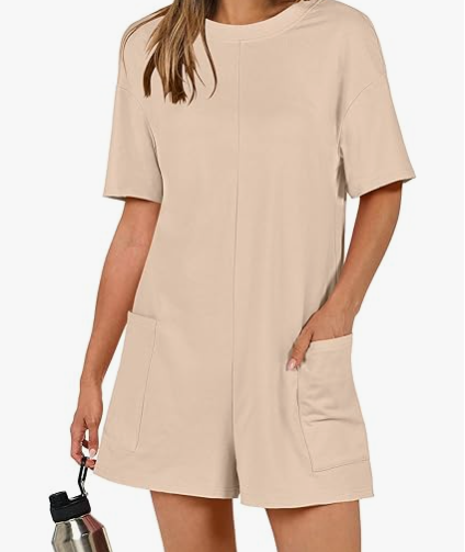 Oversized Sommer-Shortsanzug Mit T-Shirt-Stil