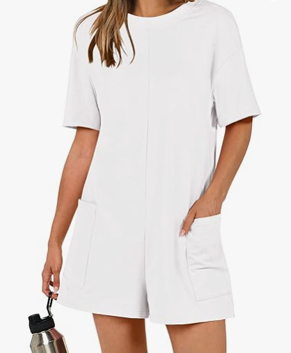 Oversized Sommer-Shortsanzug Mit T-Shirt-Stil