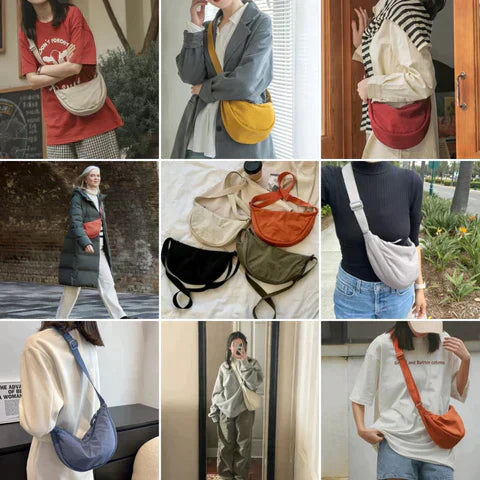 Aliams | Damenumhängetasche Half Moon mit Verstellbarem Riemen