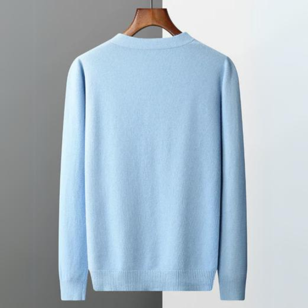 Aliams | Cashmere Strickjacke V-Ausschnitt Knopfverschluss Weicher Leichter Strick