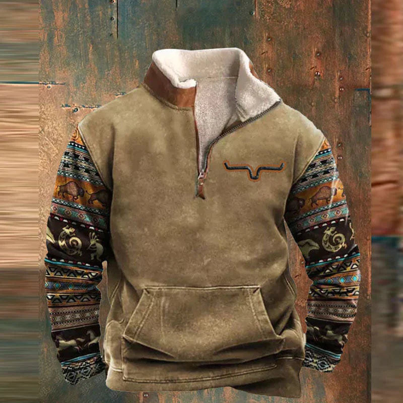 Viertel Zip-Up Pullover Für Herren