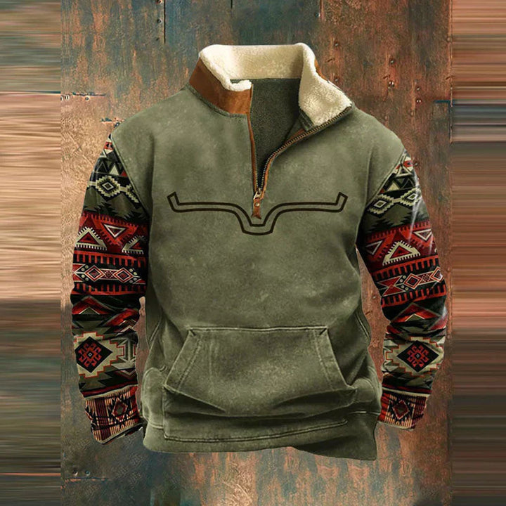 Viertel Zip-Up Pullover Für Herren