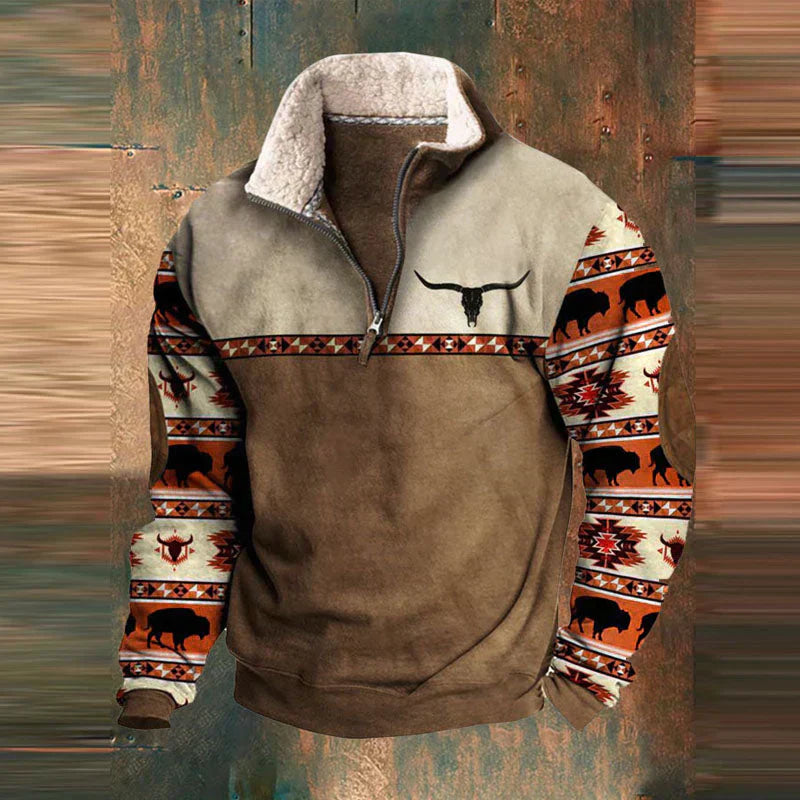 Viertel Zip-Up Pullover Für Herren