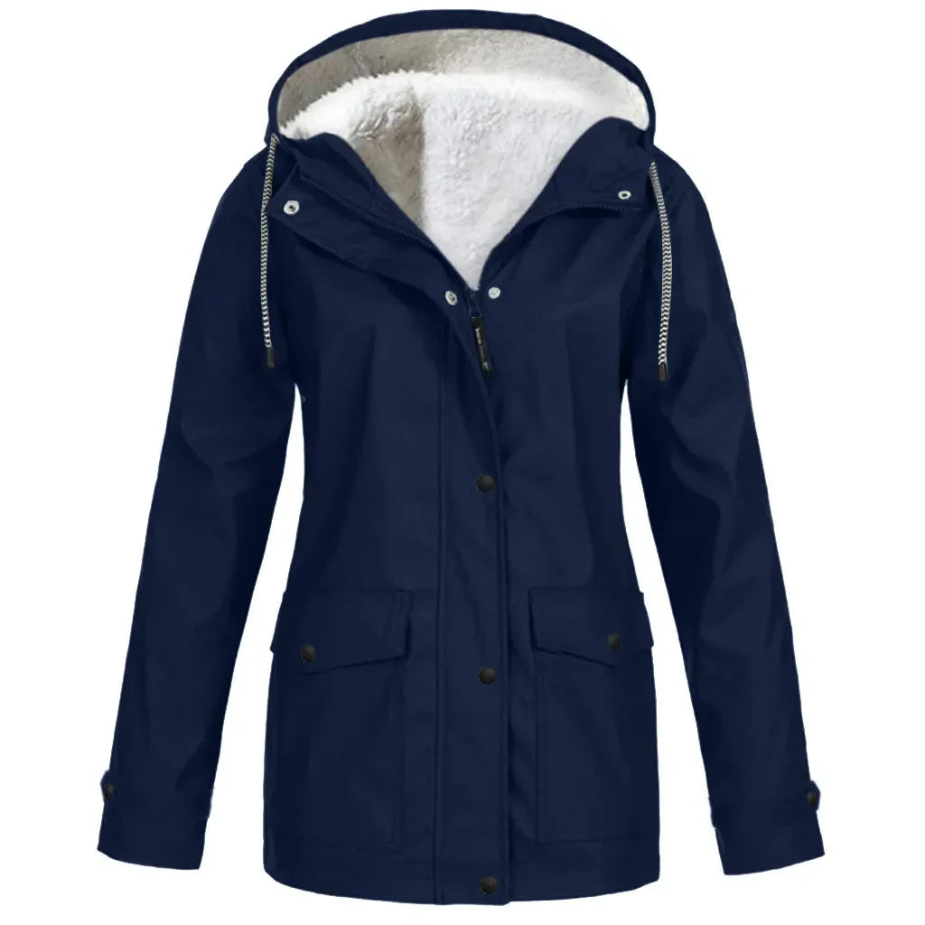 Aliams | Wind und Wasserdichte Outdoor-Jacke mit Fleece-Futter