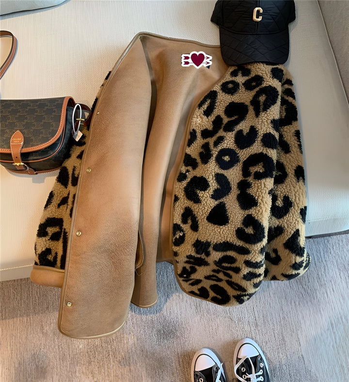 Aliams | Gemütlicher & Schicker Leopardenmuster Mantel