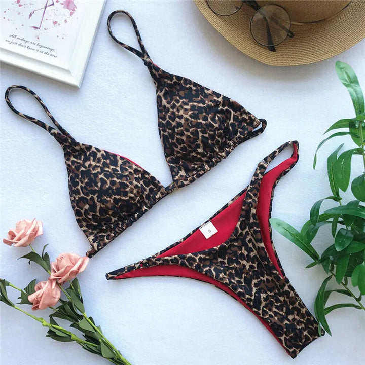 Aliams | Luxus Sommer Bikini Set Sexy Tier Leopard
