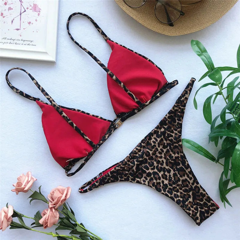 Aliams | Luxus Sommer Bikini Set Sexy Tier Leopard