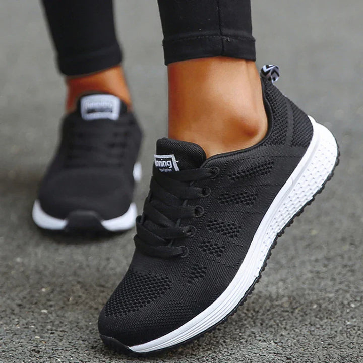 Aliams | Damers Andningsbara Mesh Tyg Snörade Sneakers