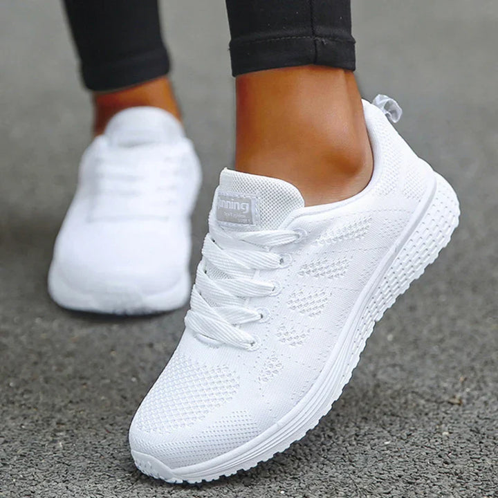 Aliams | Damers Andningsbara Mesh Tyg Snörade Sneakers
