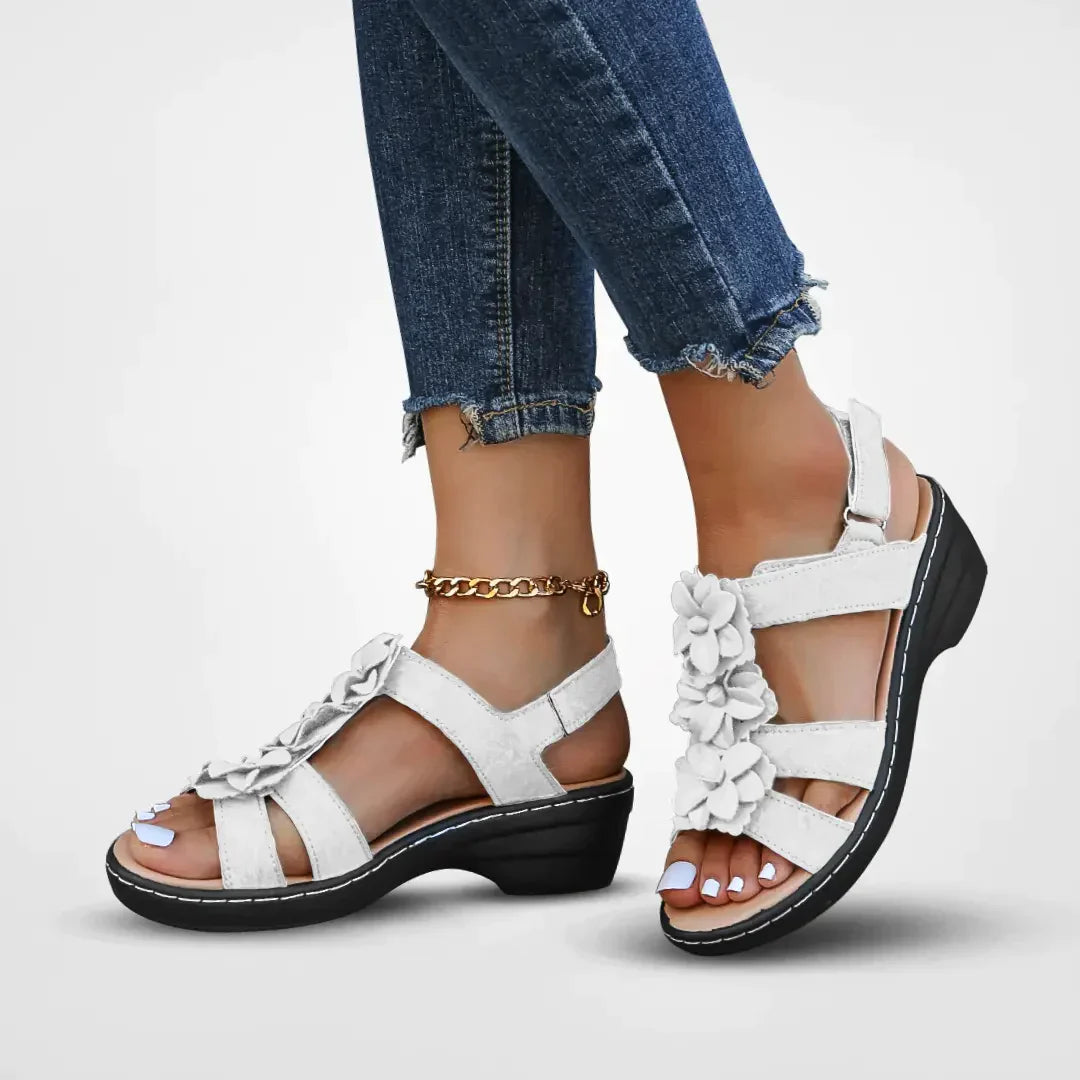 Aliams | Orthopädische Sandalen Mit Blumenmuster Für Damen