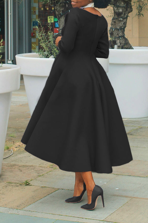 Aliams | 3/4-Ärmel Swing-Kleid