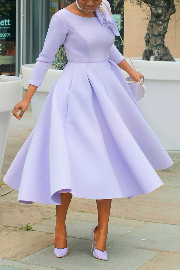 Aliams | 3/4-Ärmel Swing-Kleid