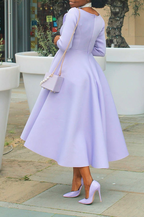 Aliams | 3/4-Ärmel Swing-Kleid