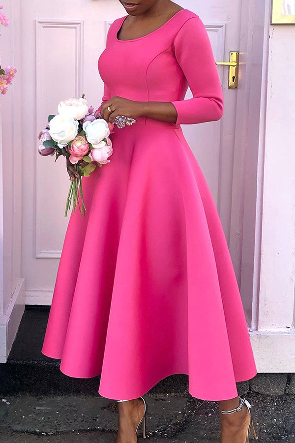 Aliams | 3/4-Ärmel Swing-Kleid