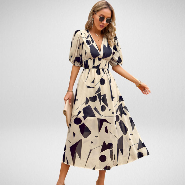 Aliams | Charmantes Kleid mit V-Ausschnitt