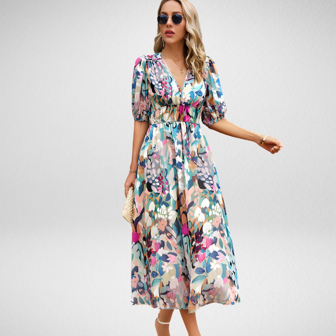 Aliams | Charmantes Kleid mit V-Ausschnitt