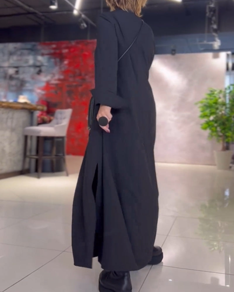 Aliams | Langes Kleid mit Seitenschlitz