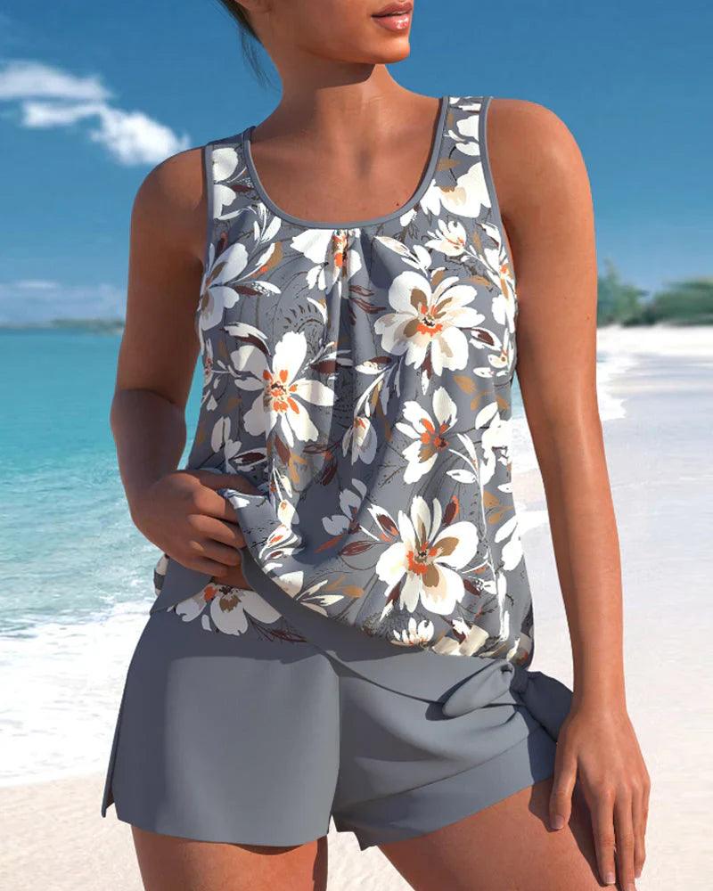 Aliams | Tankini Badeanzug Stylisches Zweiteiliges Badeanzug-Set