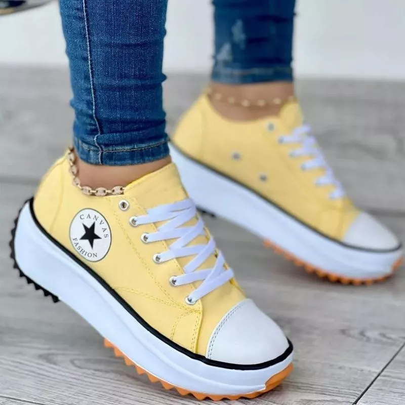 Aliams - Orthopädische Schuhe, Schnürsenkel, dicke Sohle