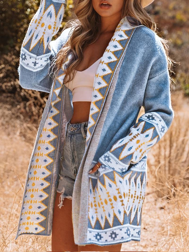 Aliams | Aztekenmuster-Strickjacke