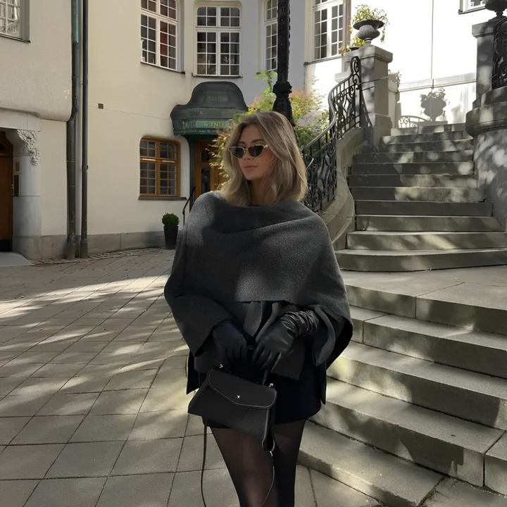 Damen Cape Mantel - Trendy & Bequem Für Herbst