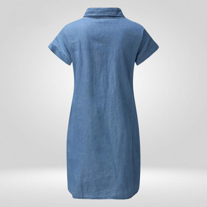 Aliams | Elegantes Denim Kleid