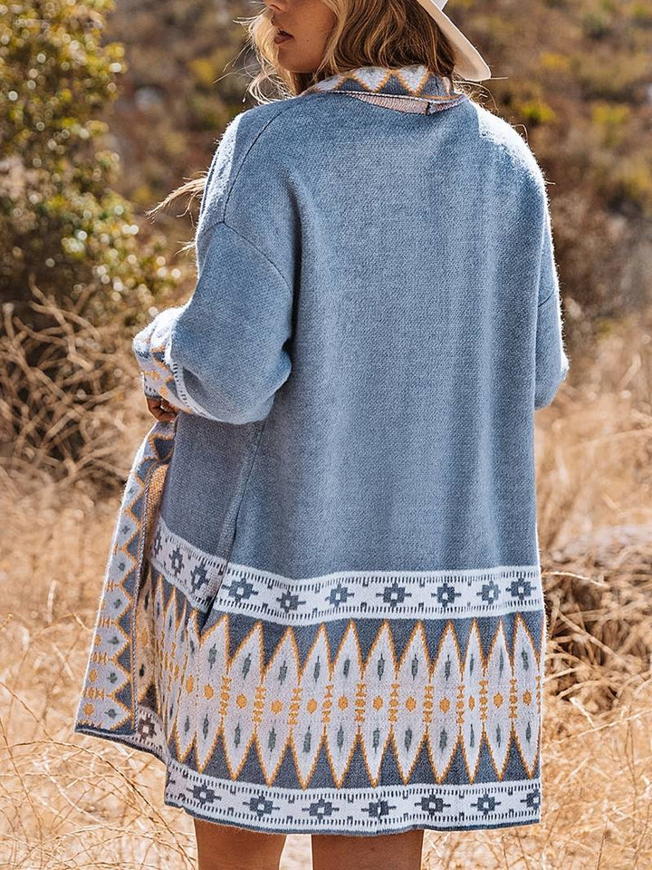Aliams | Aztekenmuster-Strickjacke