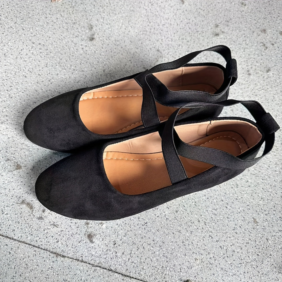 Aliams | Einfache Damen Ballerinas Aus Atmungsaktivem Samt