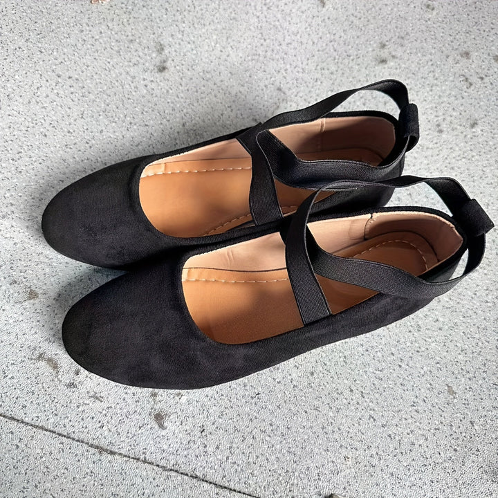 Aliams | Einfache Damen Ballerinas Aus Atmungsaktivem Samt