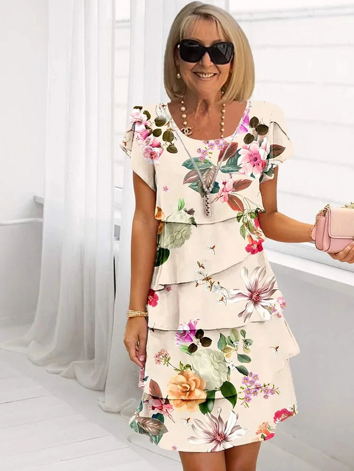 Aliams | Elegantes Maxikleid mit Blumenmuster