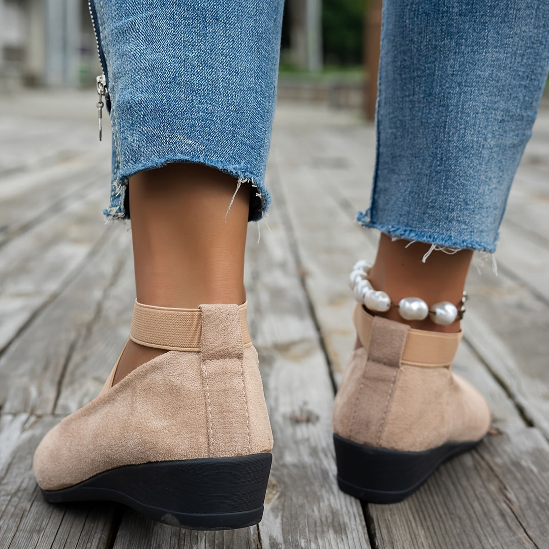 Aliams | Einfache Damen Ballerinas Aus Atmungsaktivem Samt