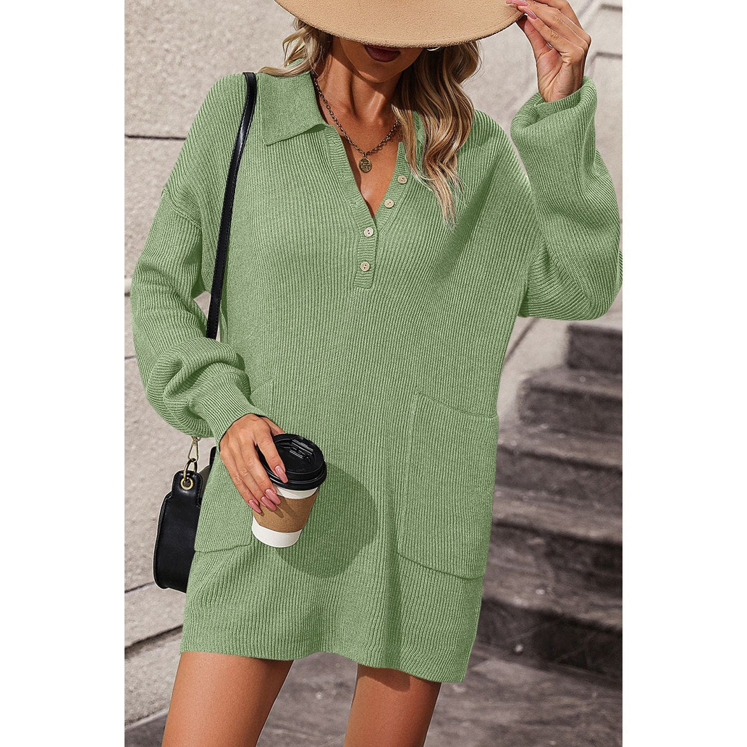 Damen Strickkleid Für Den Herbst