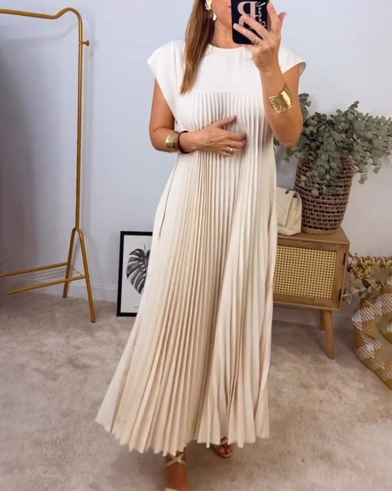 Aliams | Ärmelloses Plisseekleid