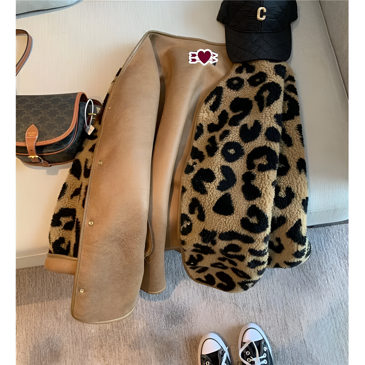 Aliams | Gemütlicher & Schicker Leopardenmuster Mantel