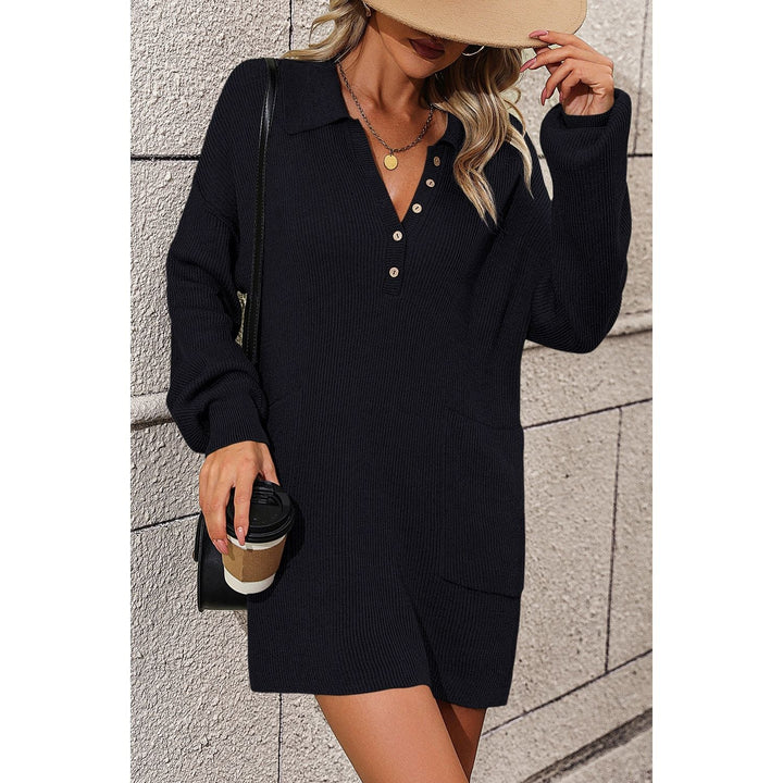Damen Strickkleid Für Den Herbst