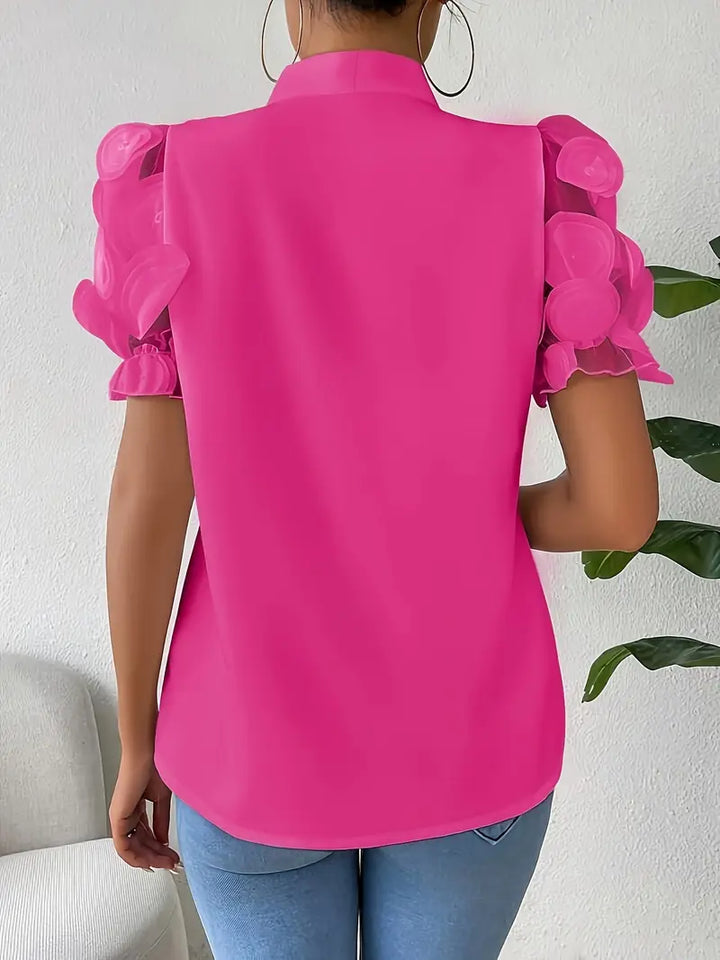 Aliams | Bluse mit Transparenten Puffärmeln