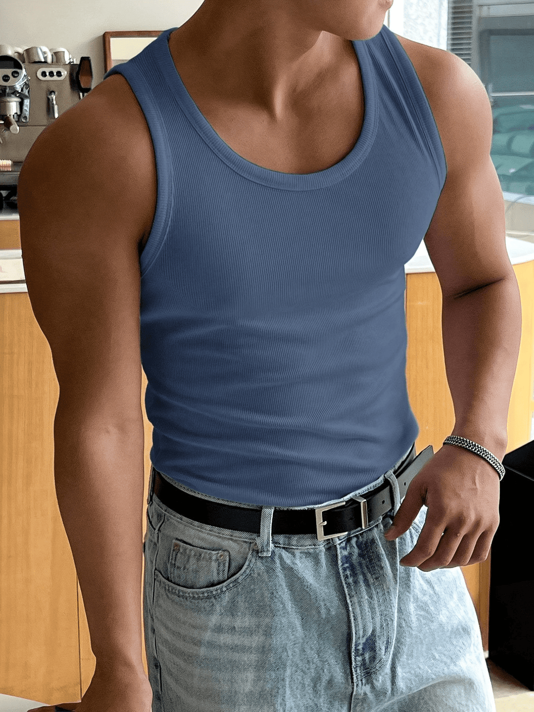 Aliams | Atemberaubendes Herren Tanktop für Frühling/Sommer