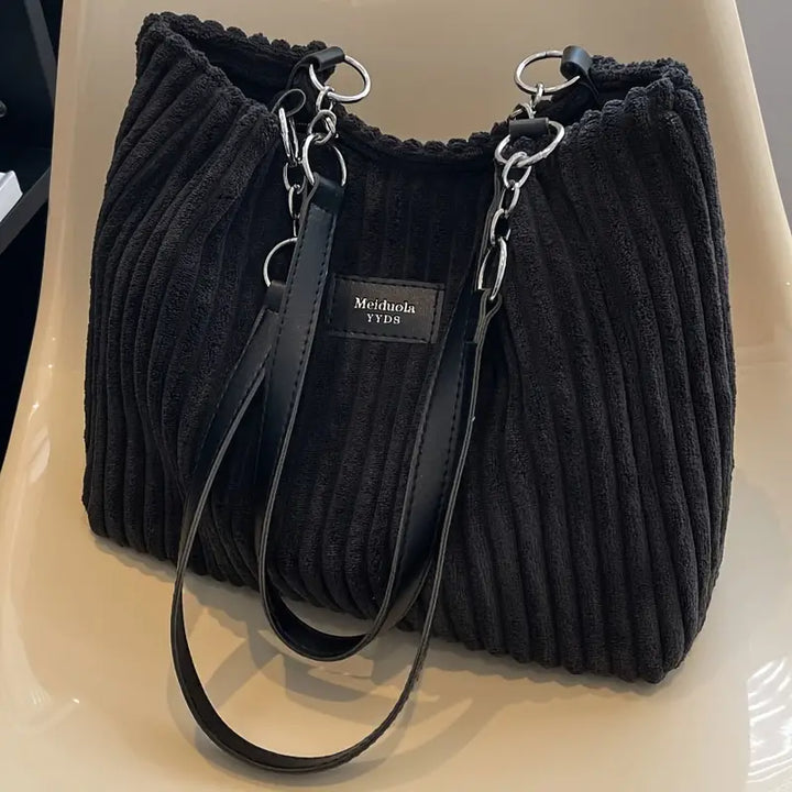 Cord Tote Bag für Damen Chic & Geräumig
