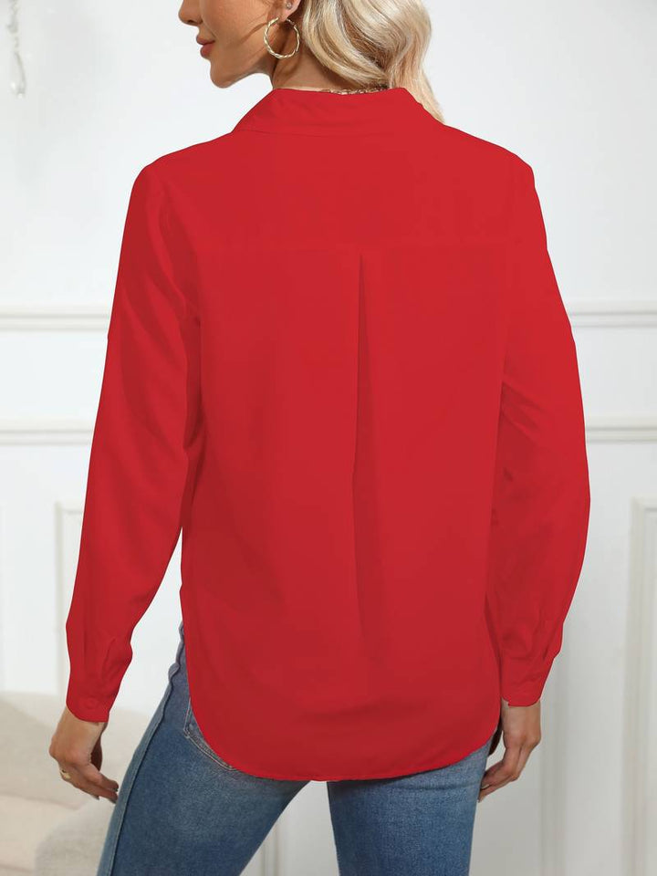 Aliams | Solides, Schlichtes Hemd mit Knopfleiste Vorne