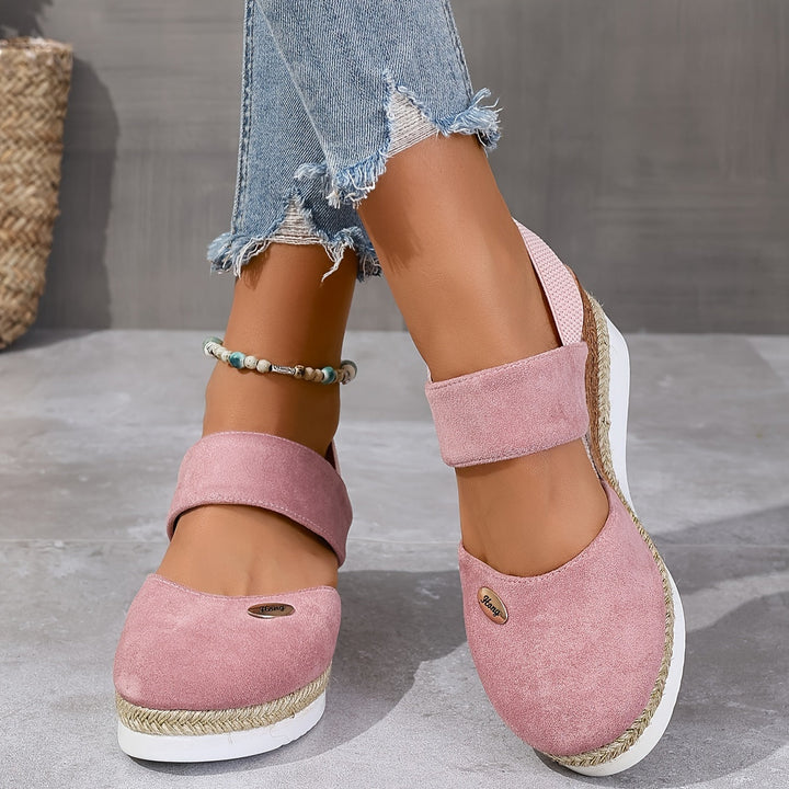 Aliams | Damen Sandalen Auf Plattform: Rutschfest, Geschlossene Zehe, Elastischer Riemen