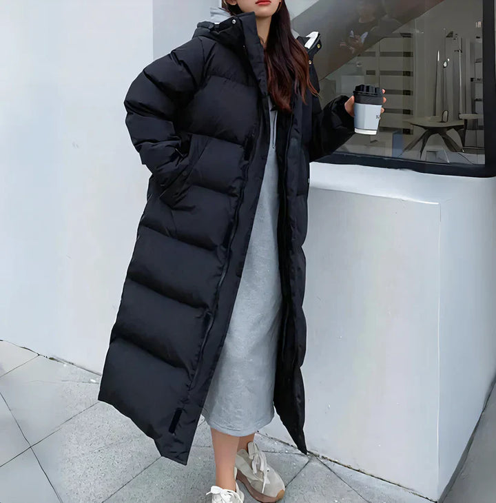 Lange Daunenjacke Für Den Winter