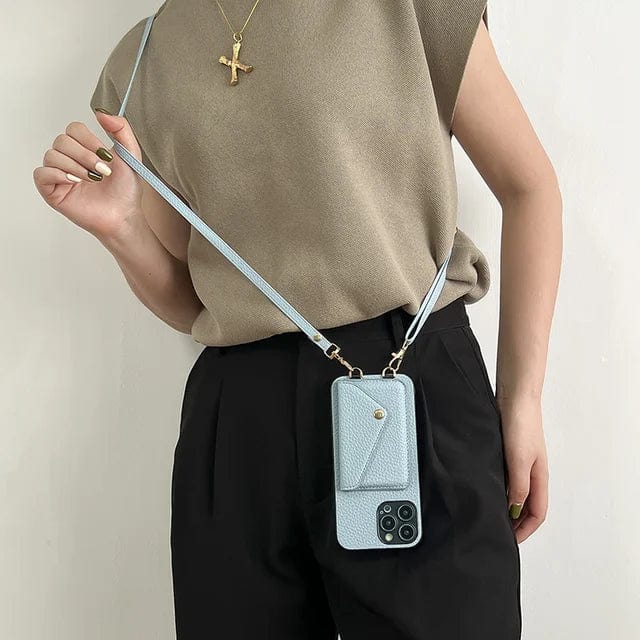 Crossbody Handytasche mit Kartenhalter & Lanyard