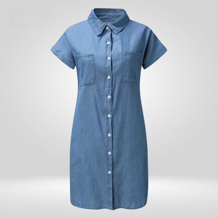 Aliams | Elegantes Denim Kleid