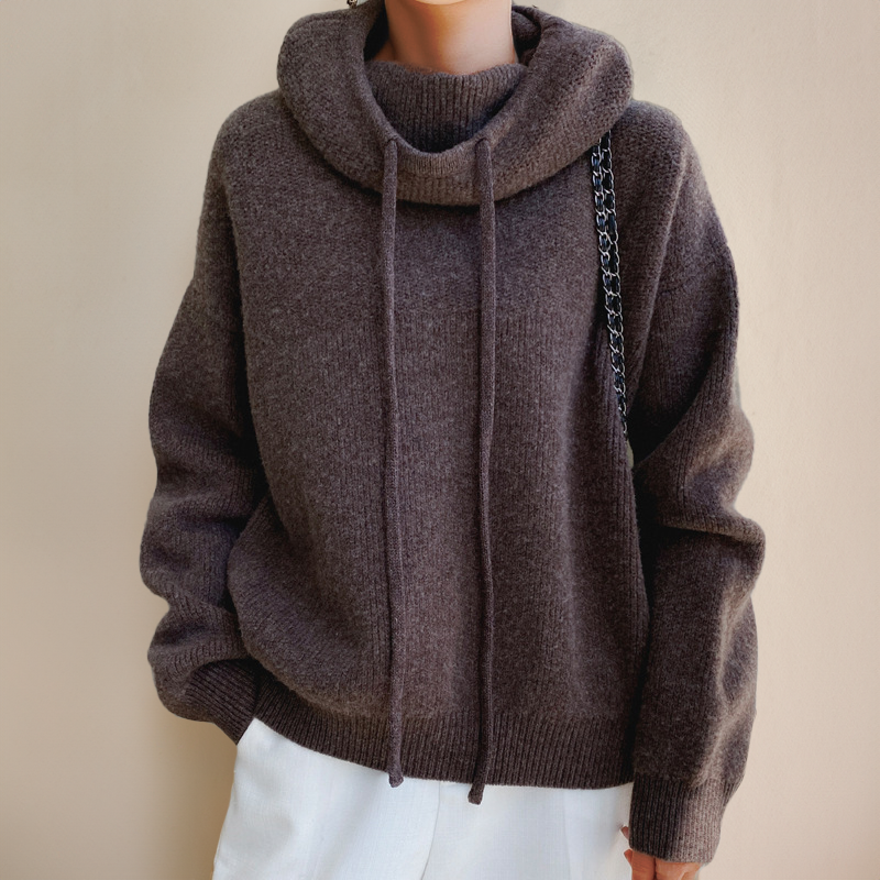 Damen Hoodie Weicher Strick Für Gemütlichkeit