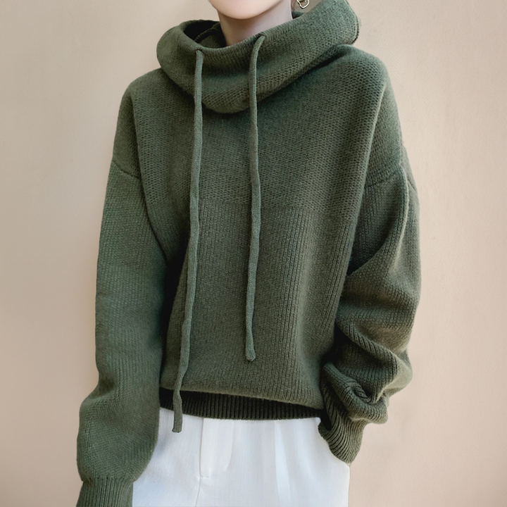 Damen Hoodie Weicher Strick Für Gemütlichkeit