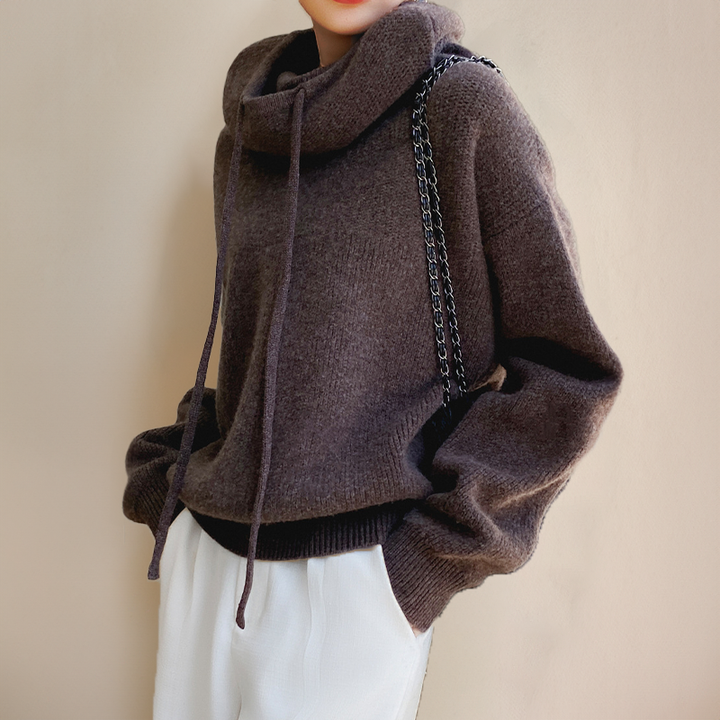 Damen Hoodie Weicher Strick Für Gemütlichkeit